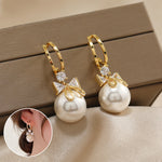 Boucles d'Oreilles de Perles de Cristal de Papillon de Mode