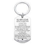 TO MY LOVE - Porte-clés motivant en acier inoxydable