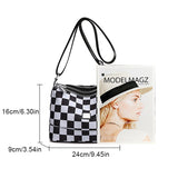 Sac à bandoulière à carreaux à la mode