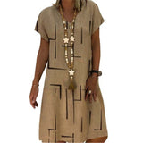 Robe Femme Imprimée Manches Courtes