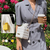 Sac à bandoulière à carreaux avec cordon de serrage