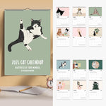 Calendrier mural chat 2024