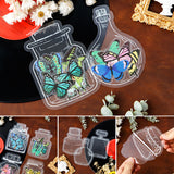 Signets de fleurs séchées transparentes(2PCS)