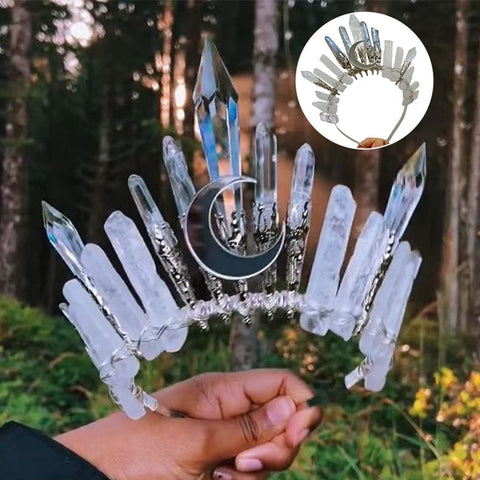 Couronne en cristal naturel faite à la main