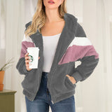 Sweat Zippé Contrasté En Peluche