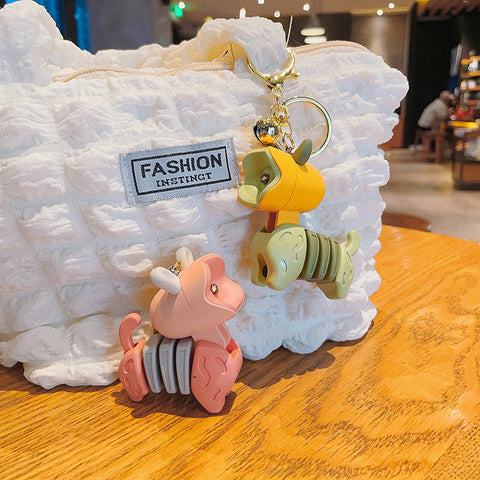 Mini porte-clés de lampe de bureau d'animal de bande dessinée