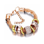 Bracelet d'accent d'anneau entrelacé