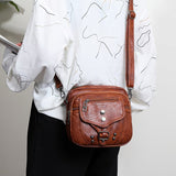 Sac à bandoulière vintage pour femme en cuir souple