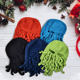 Chapeau de poulpe en laine fait à la main