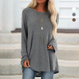 T-shirt oversize à manches longues et col rond