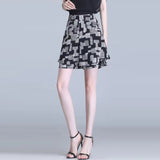 Jupe taille haute en mousseline de soie