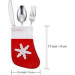 Sac de Couverts de Noël Chaussette Flocon de Neige
