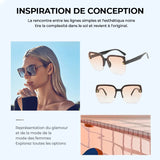 Lunettes de soleil mode rectangulaires