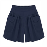 Short de plage décontracté pour femmes avec taille élastique