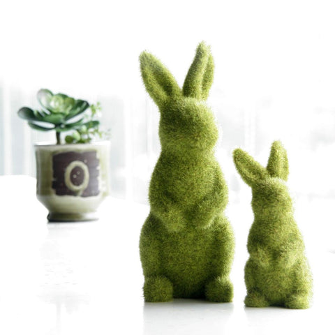 Simulation de Décorations de Lapins Floqués