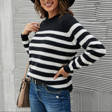 Pull Ras Du Cou Rayé