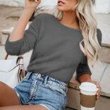 Pull en cachemire de couleur unie