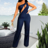 Combinaison sexy sans manches zippée