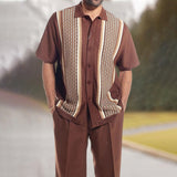 Ensemble De Costume De Marche Imprimé Á Manches Courtes Deux Pièces