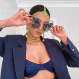 Lunettes de Soleil Transparentes Diamond Papillon