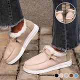 Femmes Winter Plus Velvet Mocassins Plats Épais