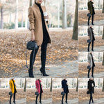 Blazer tendance en laine unicolore à col montant