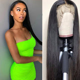 Perruques longues droites noires pour femmes