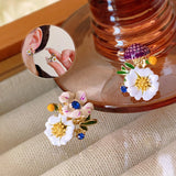 Boucles d'oreilles fleur de marguerite