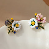 Boucles d'oreilles fleur de marguerite