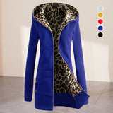 Manteau Imprimé Léopard Épaissi