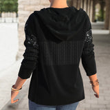 Sweat à capuche zippé et sequins