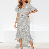 Robe Irrégulière En Mousseline De Soie