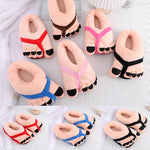 Pantoufles en peluche à pied amusantes