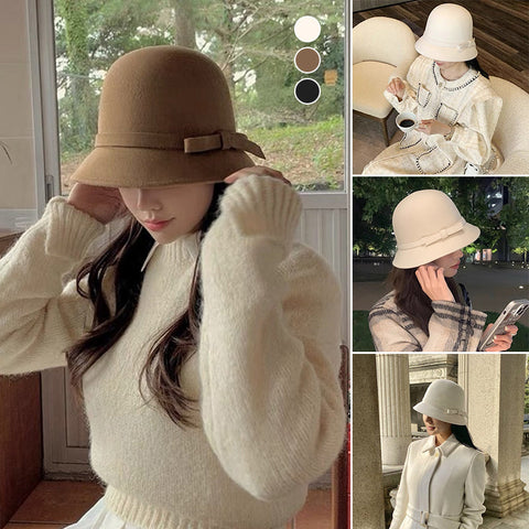 Chapeau de pêcheur en tweed de laine