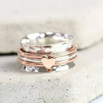 Anneau De Coeur De Spinner D'amour De Soi