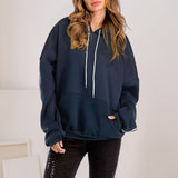 Sweat à capuche de couleur unie