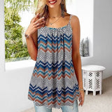 Camisole ample imprimée d'été pour femmes