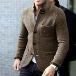 Veste à Col Montant Épaissie de Haute Qualité pour Hommes