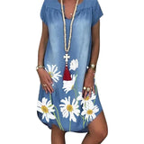 Robe Décontractée à Motif Imprimé pour Dames