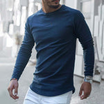 T-shirt minimaliste à manches longues pour hommes