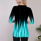 T-shirt Ample Á Col En V Pour Femmes