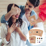 24 cartes de Saint-Valentin avec cristaux en forme d'étoile