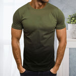 T-shirt col rond finition dégradé 3D