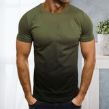 T-shirt col rond finition dégradé 3D