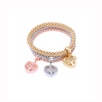 Ensemble de bracelets "Arbre de Vie" avec pendentif coeur (3 couleurs/ensemble)