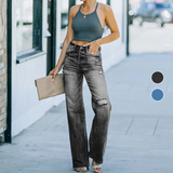 Jean Droit Déchiré Femme