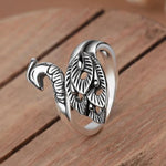Bague au crochet avec motif de paon