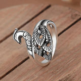 Bague au crochet avec motif de paon