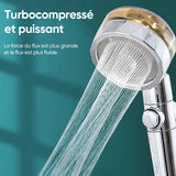 Douche à haute pression rotative à 360°