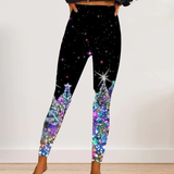 Leggings avec Imprimés de Sapin de Noël